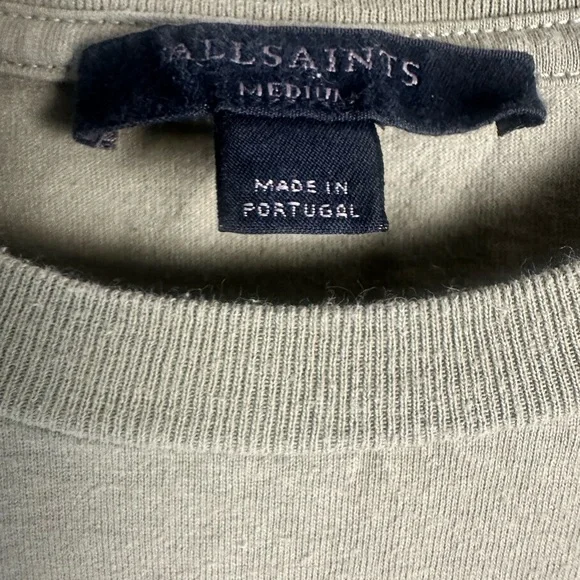 All Saints Olive Unisex Short Sleeve Tee - Picture 2 of 8